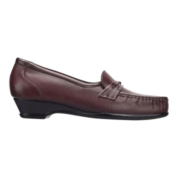 SAS Easier Tripad Comfort Dress Loafers Burgundy Leather Slip On USA Shoes, 10 - Picture 3 of 13